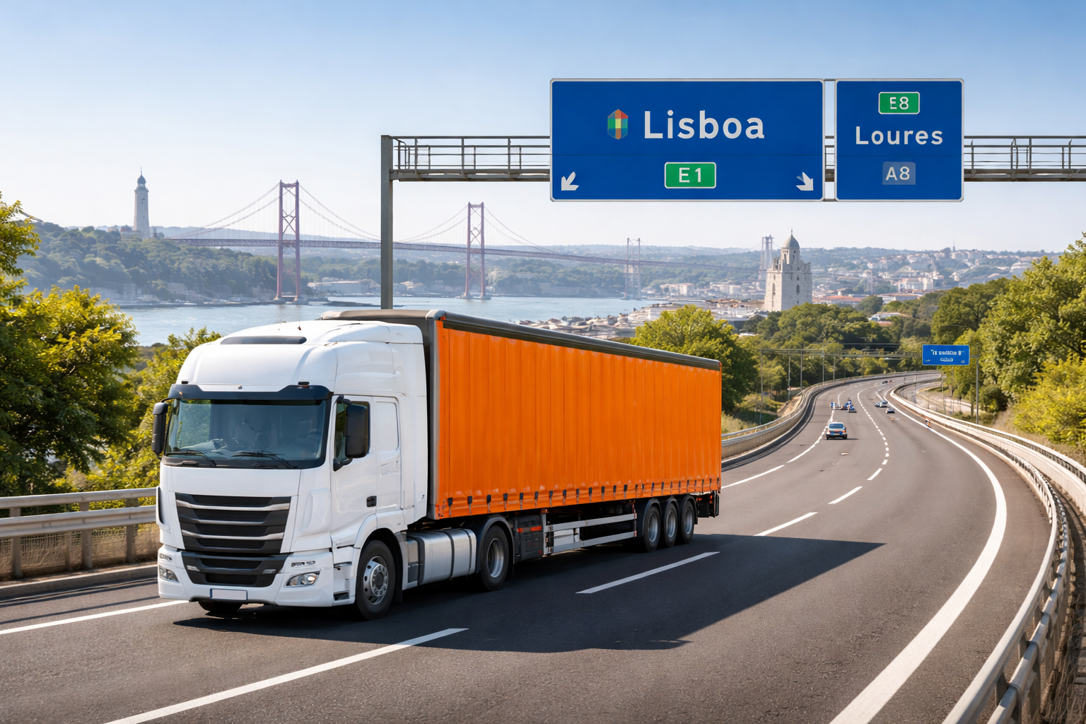 Vrachtwagen voor wegtransport van en naar Portugal, professioneel pallet- en FTL transport binnen Europa via Beurdie.com